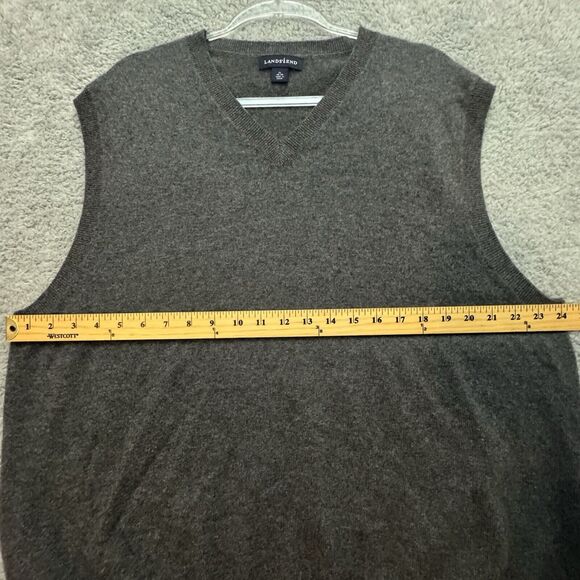 Lands End Sweater Vest Mens XL 46-48 Classic Cashmere Heritage Prep Slow Fashion - Picture 11 of 13